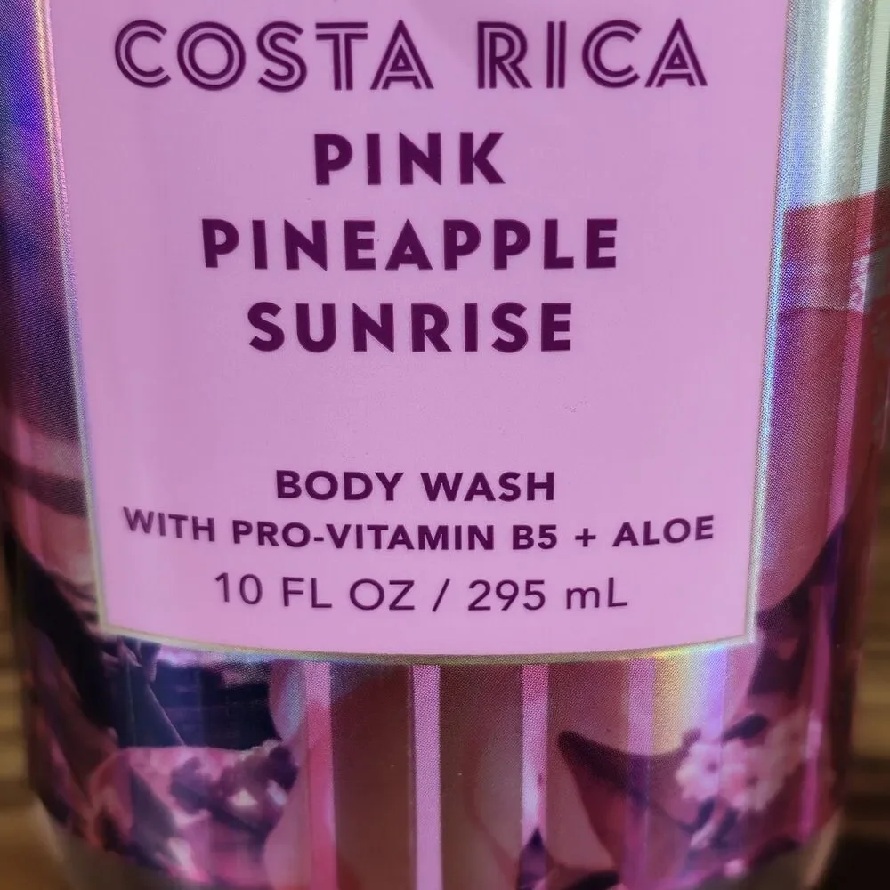 ALL NEW Pink Pineapple Sunrise COSTA RICA Body Wash Gel 10 oz Bath & Body Works